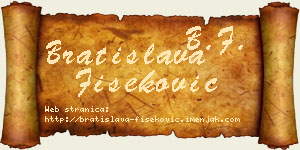 Bratislava Fišeković vizit kartica